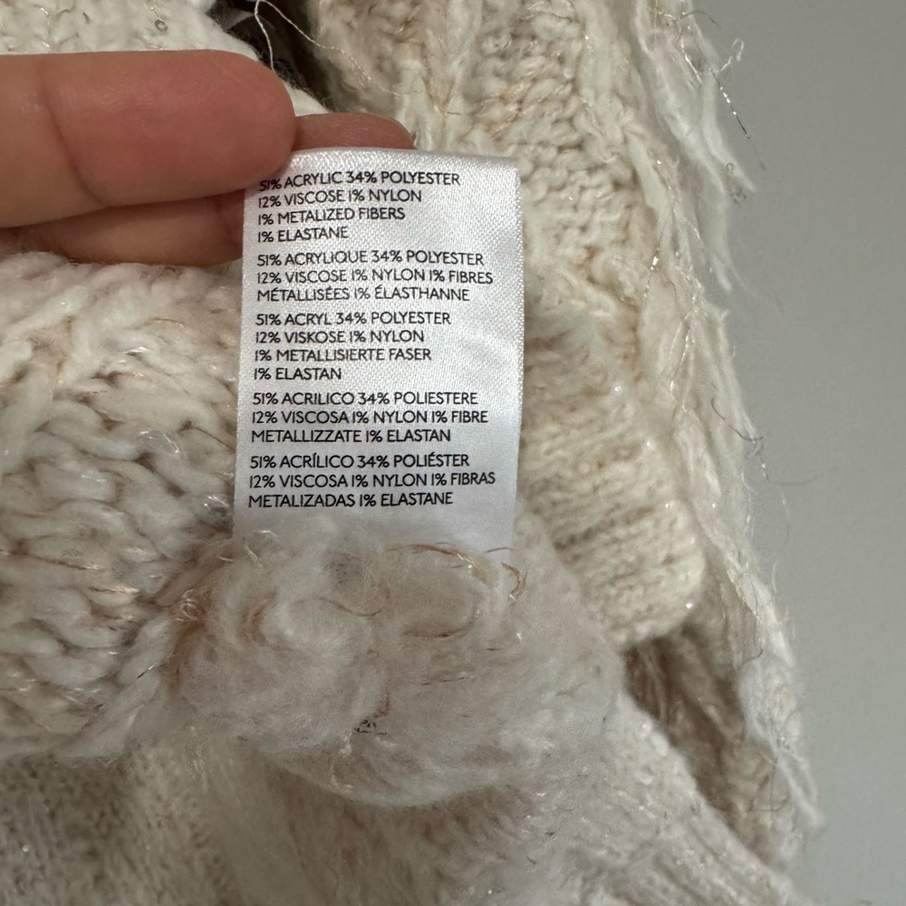 Anthropologie Fringed V-Neck Sweater - Picture 6 of 8